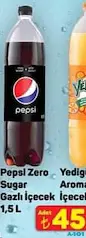 PEPSİ ZERO SUGAR GAZLI İÇECEK KOLA 1,5 L